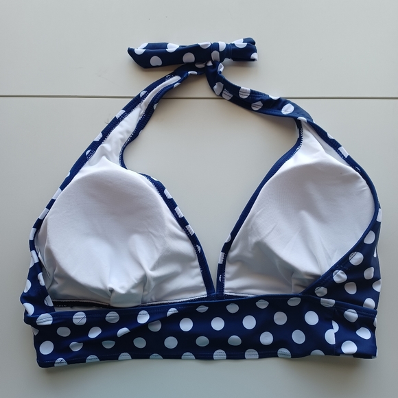 Polka Dot High Waisted Halter Bikini Set - Picture 6 of 9